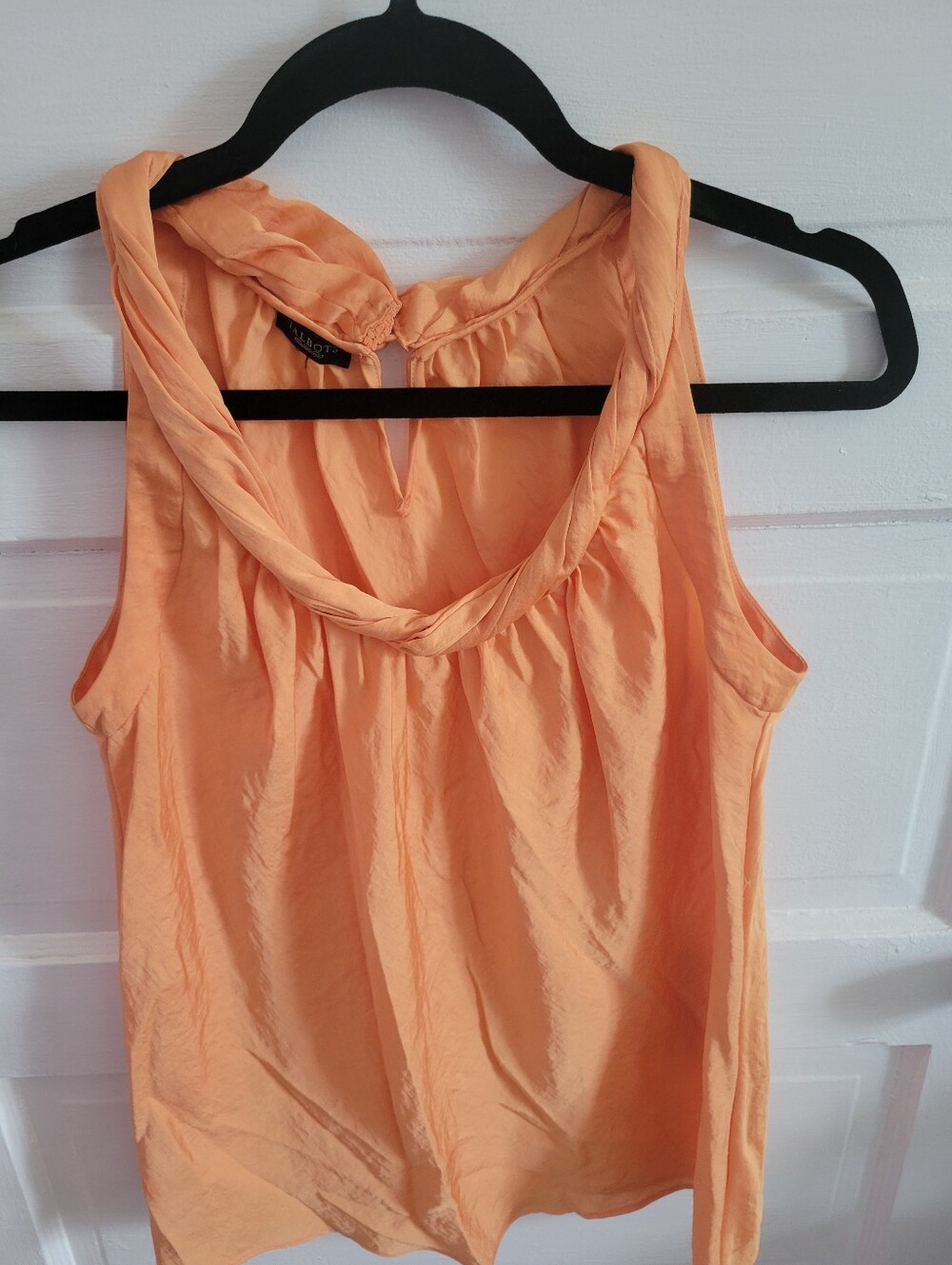 Talbots Peach Braided-Neck Sleeveless Camisole
